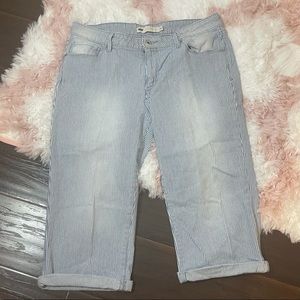 Levis Striped Crop Jeans Women's Size 14